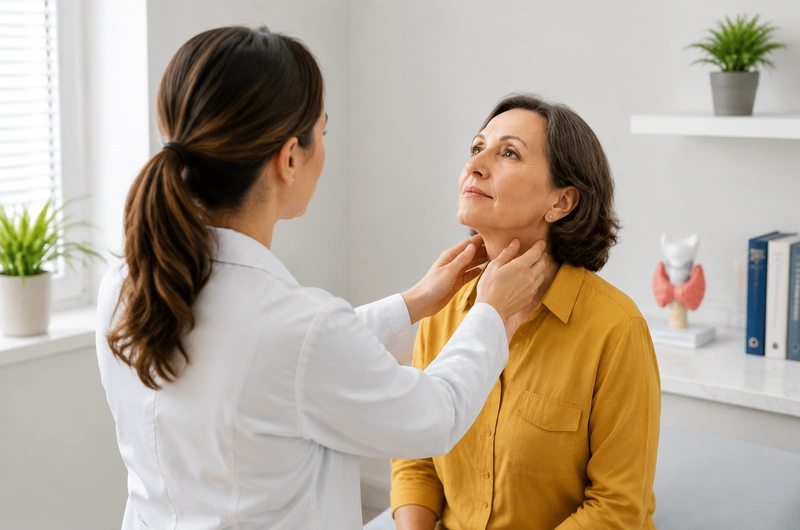 Avaliação médica de paciente com nódulo na tireoide